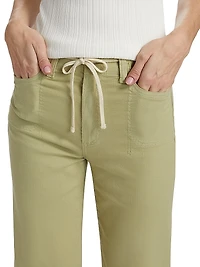 Ari Stretch-Cotton Wide-Leg Pants