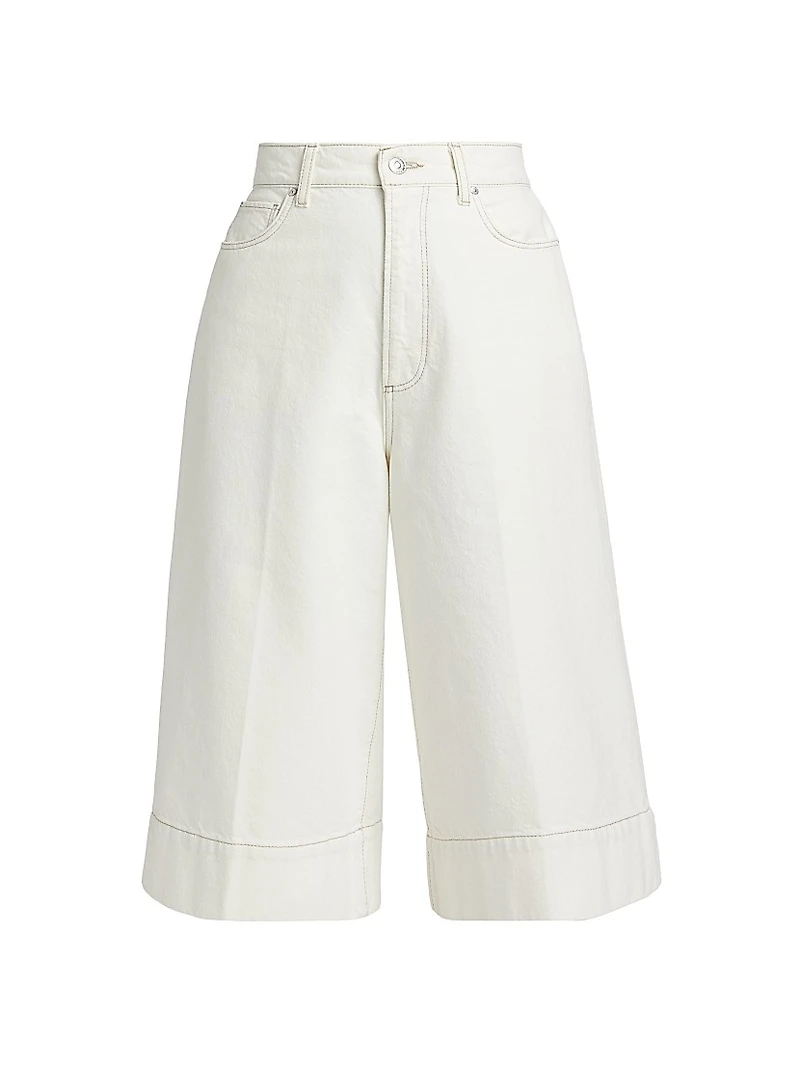 Eva Denim Wide-Leg Shorts