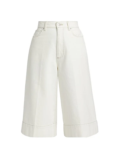 Eva Denim Wide-Leg Shorts