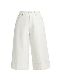 Eva Denim Wide-Leg Shorts