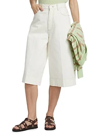 Eva Denim Wide-Leg Shorts