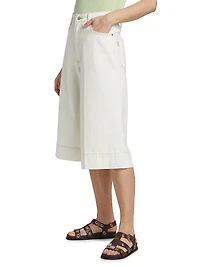 Eva Denim Wide-Leg Shorts