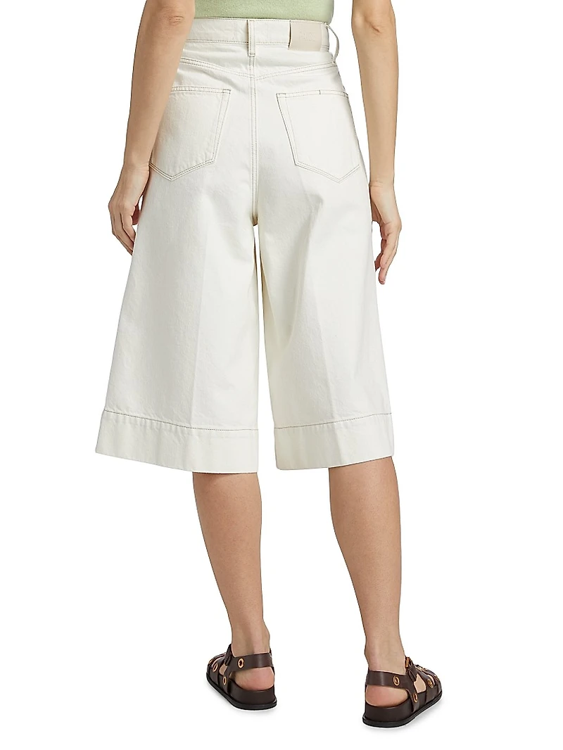 Eva Denim Wide-Leg Shorts