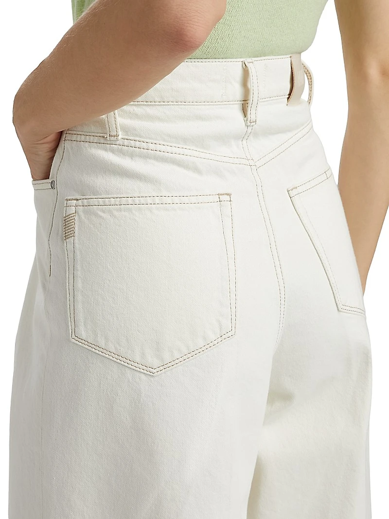 Eva Denim Wide-Leg Shorts