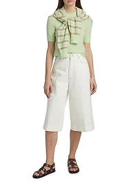 Eva Denim Wide-Leg Shorts