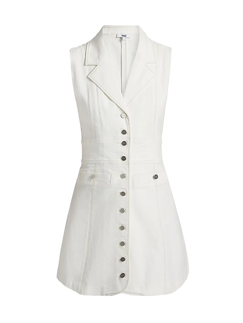 Vida Stretch-Denim Sleeveless Dress