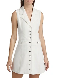 Vida Stretch-Denim Sleeveless Dress