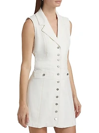 Vida Stretch-Denim Sleeveless Dress