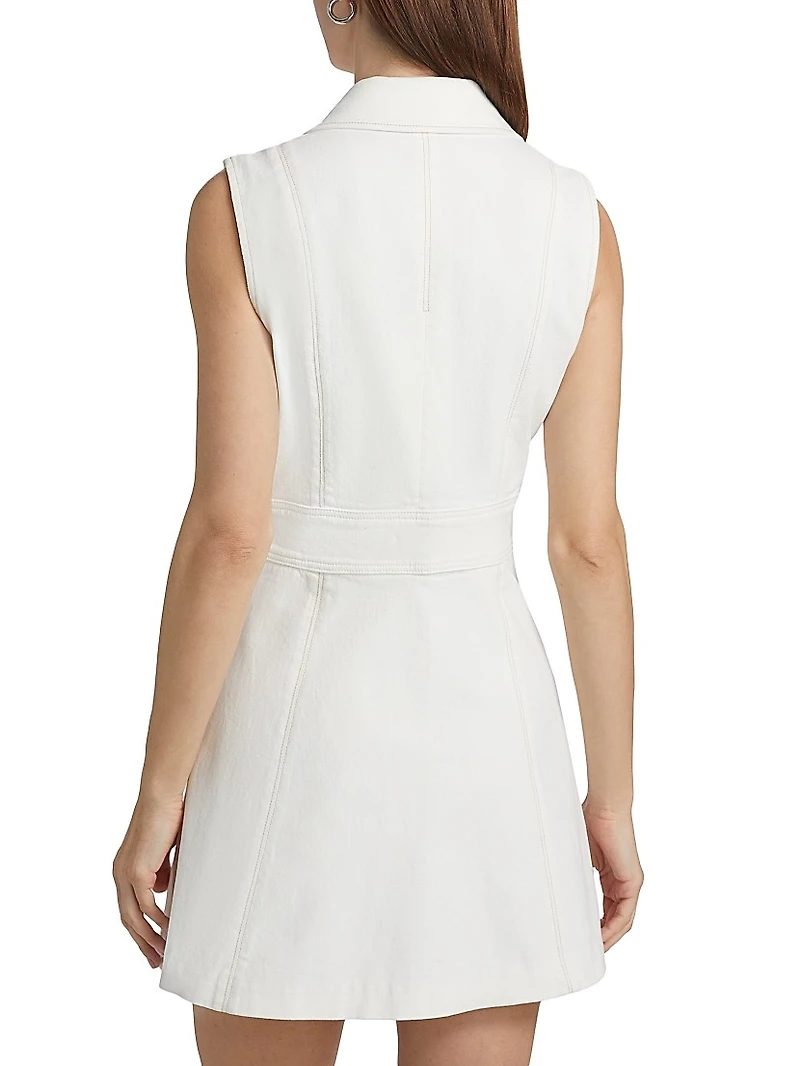 Vida Stretch-Denim Sleeveless Dress