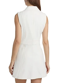 Vida Stretch-Denim Sleeveless Dress