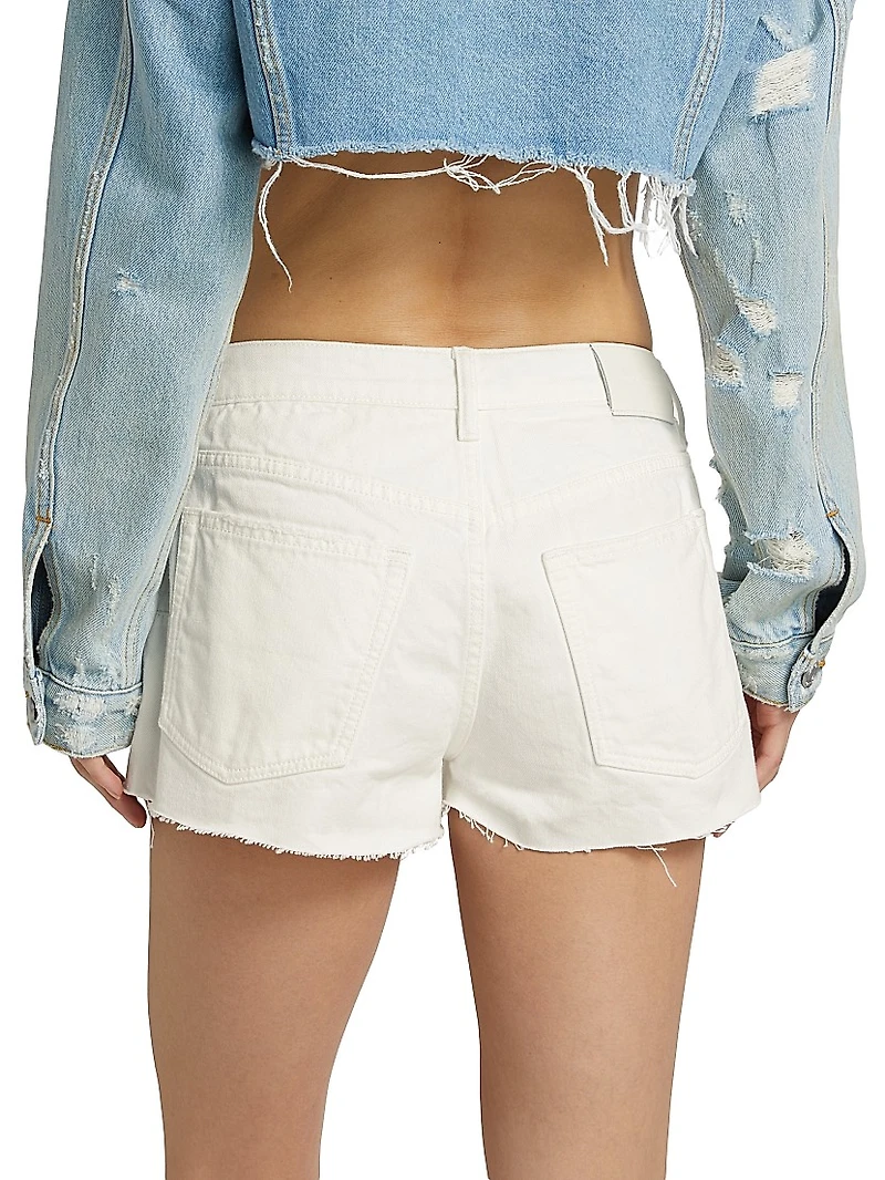 Denim Rhinestone Cutoff Shorts