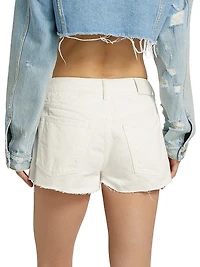 Denim Rhinestone Cutoff Shorts
