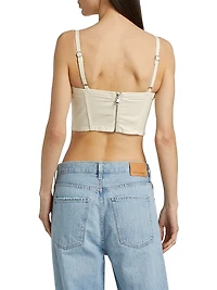 Corsette Rhinestone-Embellished Crop Top