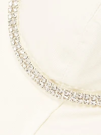 Corsette Rhinestone-Embellished Crop Top