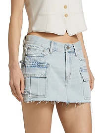 Sun Fade Cargo Miniskirt