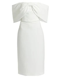 Bow Off-The-Shoulder Cocktail Dress