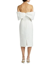 Bow Off-The-Shoulder Cocktail Dress