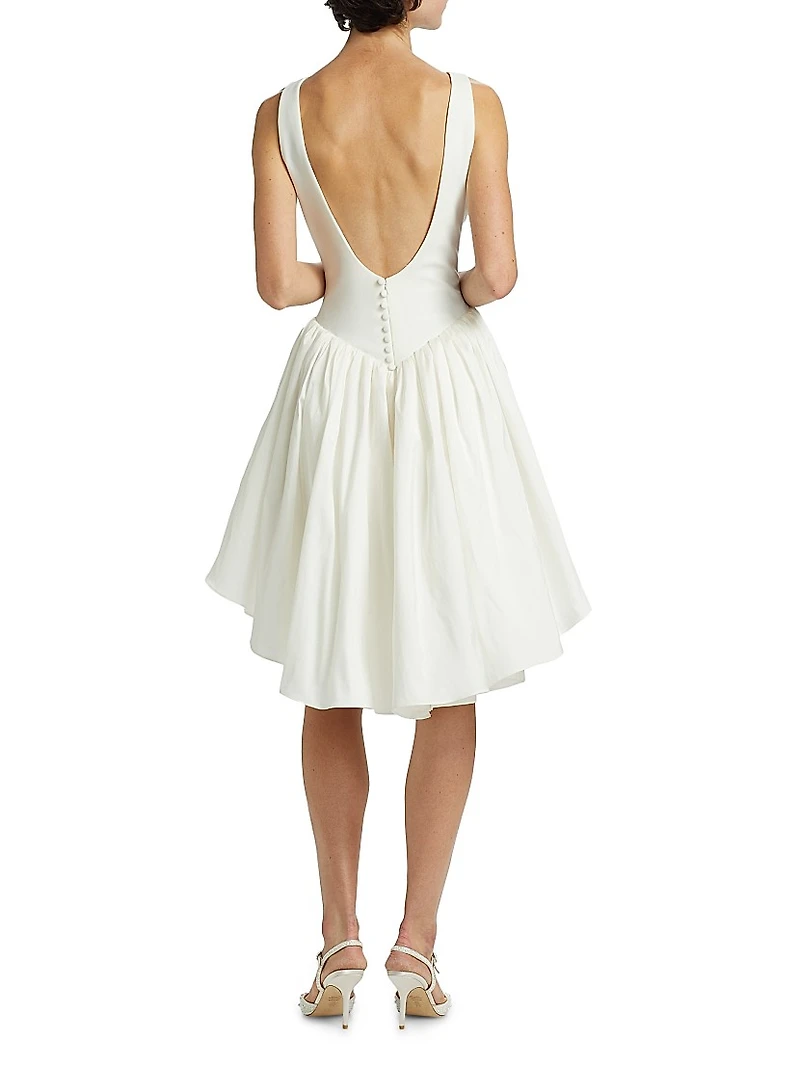 Pleated Fit & Flare Minidress