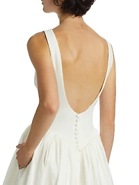 Pleated Fit & Flare Minidress