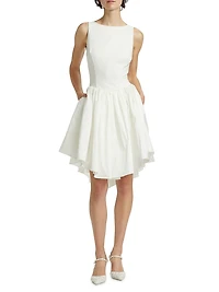 Pleated Fit & Flare Minidress