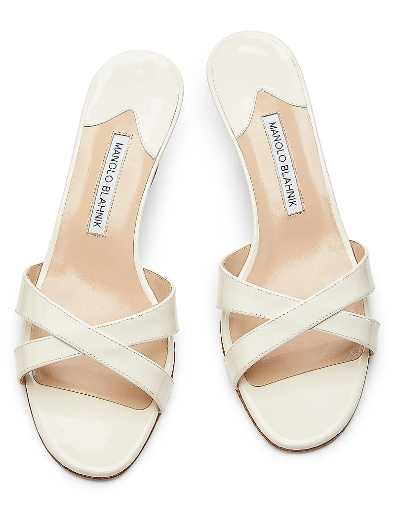 Callamu 50MM Patent Leather Slip-On Sandals