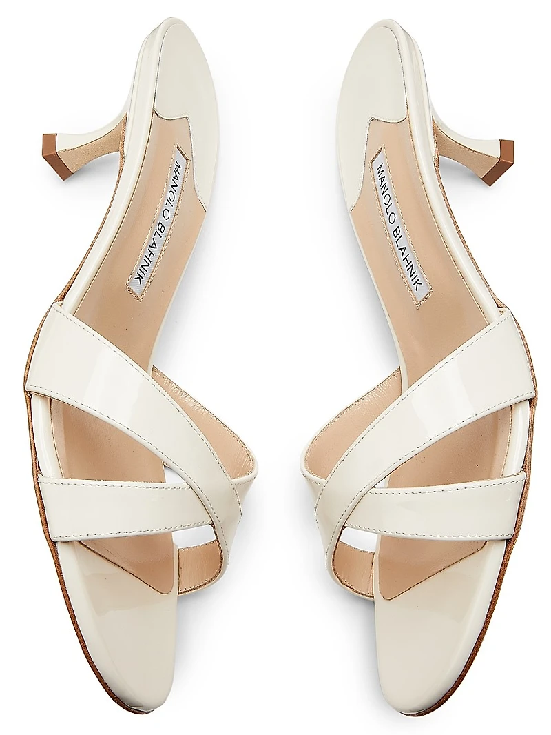 Callamu 50MM Patent Leather Slip-On Sandals