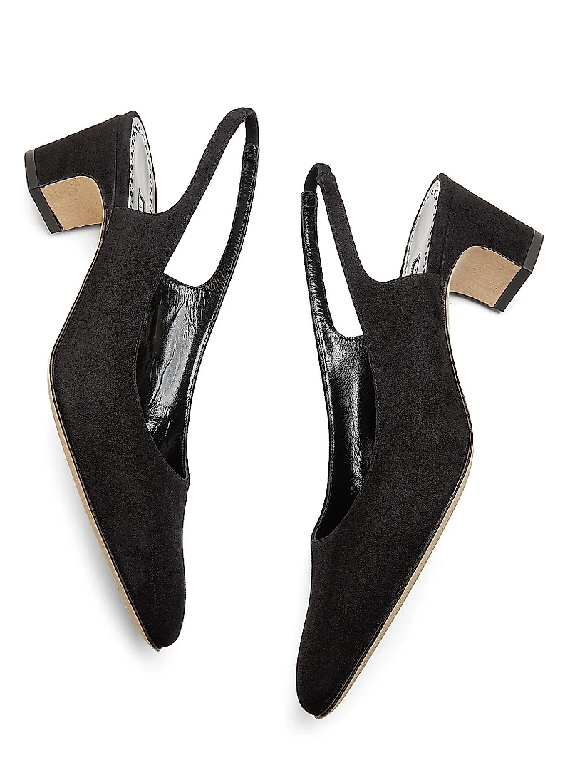 Sawraso 50MM Suede Slingback Pumps