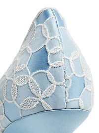 Neliraval Gala 90MM Embroidered Satin Pumps