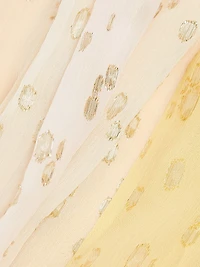 Leigh Metallic Spotted Halter Gown