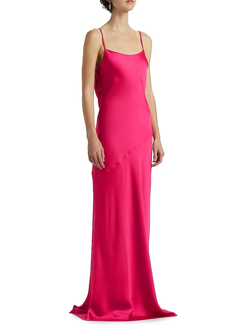 Hansel Bias-Cut Rosette Gown