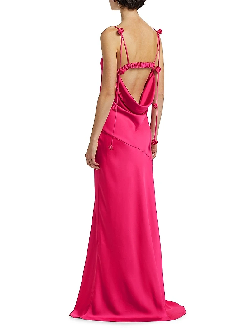 Hansel Bias-Cut Rosette Gown