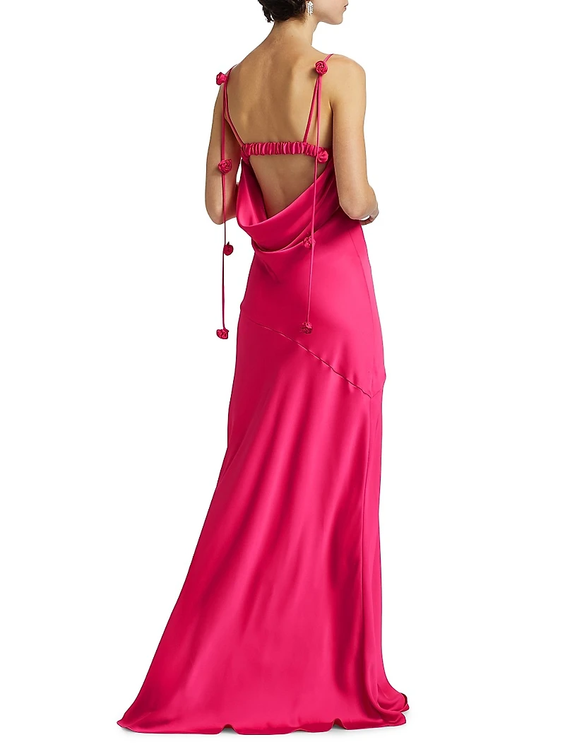 Hansel Bias-Cut Rosette Gown