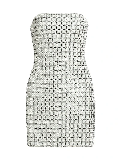 Harper Embellished Grid Bustier Minidress