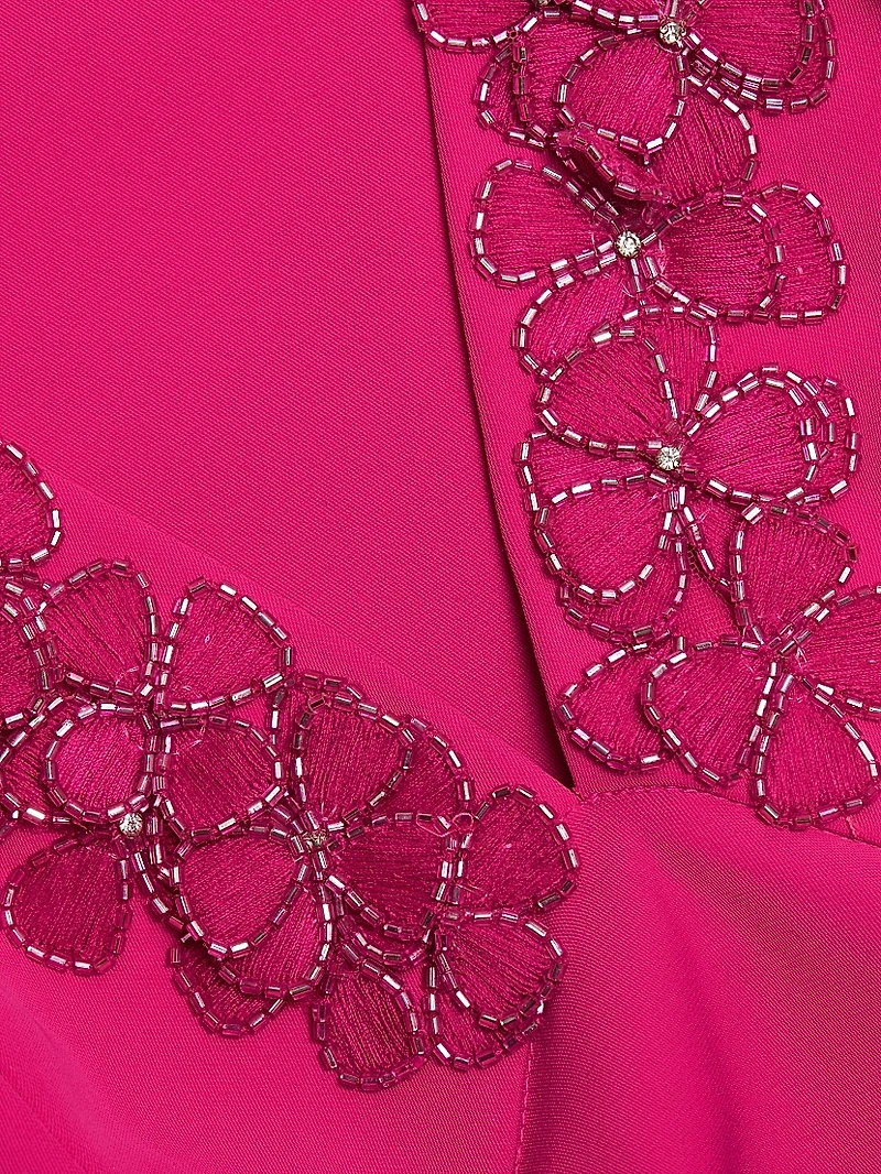 Kallie Beaded Floral Appliqué Gown