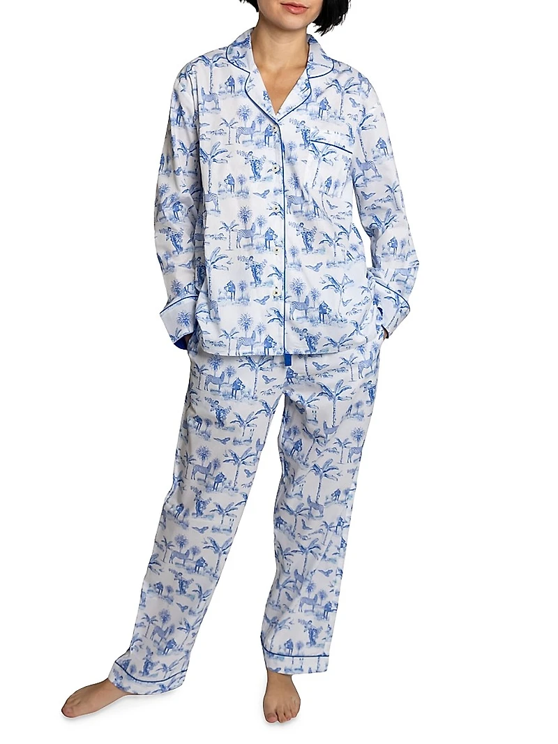 Women's Skydog Long Pajama Set