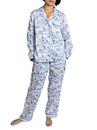Women's Skydog Long Pajama Set