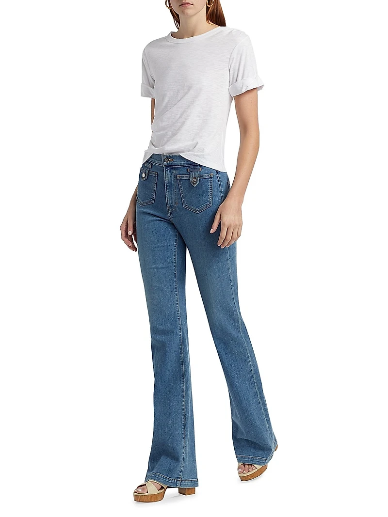 Beverly High-Rise Skinny Flare Jeans