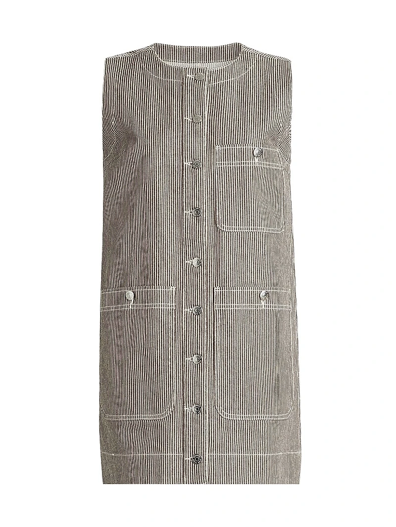 Oakley Stretch-Cotton Shift Minidress