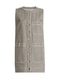 Oakley Stretch-Cotton Shift Minidress
