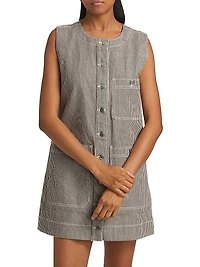 Oakley Stretch-Cotton Shift Minidress