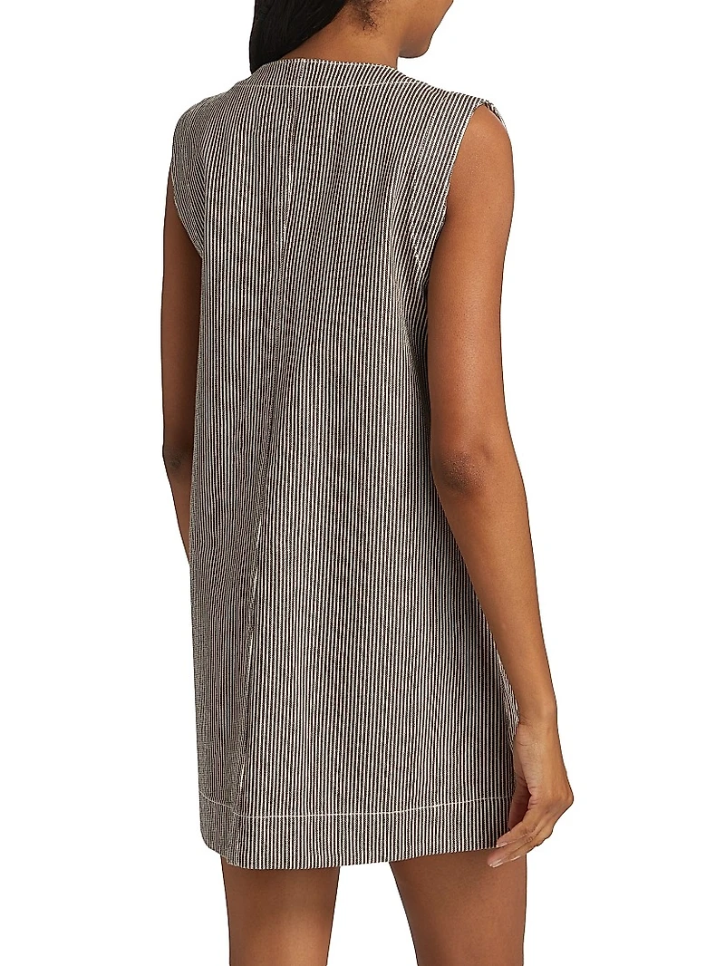 Oakley Stretch-Cotton Shift Minidress