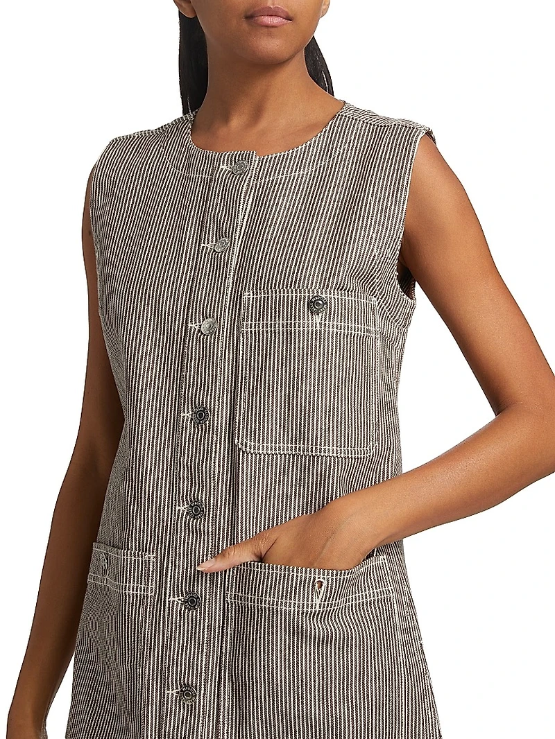 Oakley Stretch-Cotton Shift Minidress