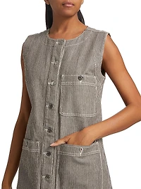 Oakley Stretch-Cotton Shift Minidress