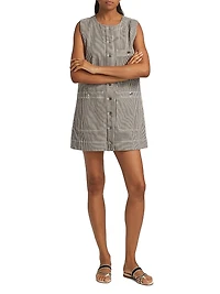 Oakley Stretch-Cotton Shift Minidress