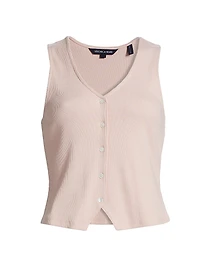 Hoorne Button-Front Top