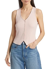 Hoorne Button-Front Top