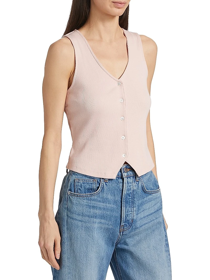 Hoorne Button-Front Top