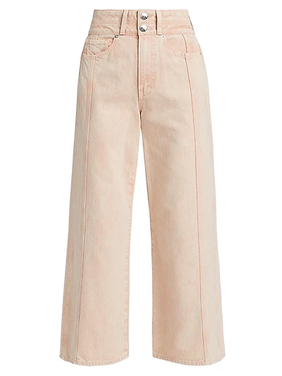Taylor Double Cropped High-Rise Wide-Leg Jeans