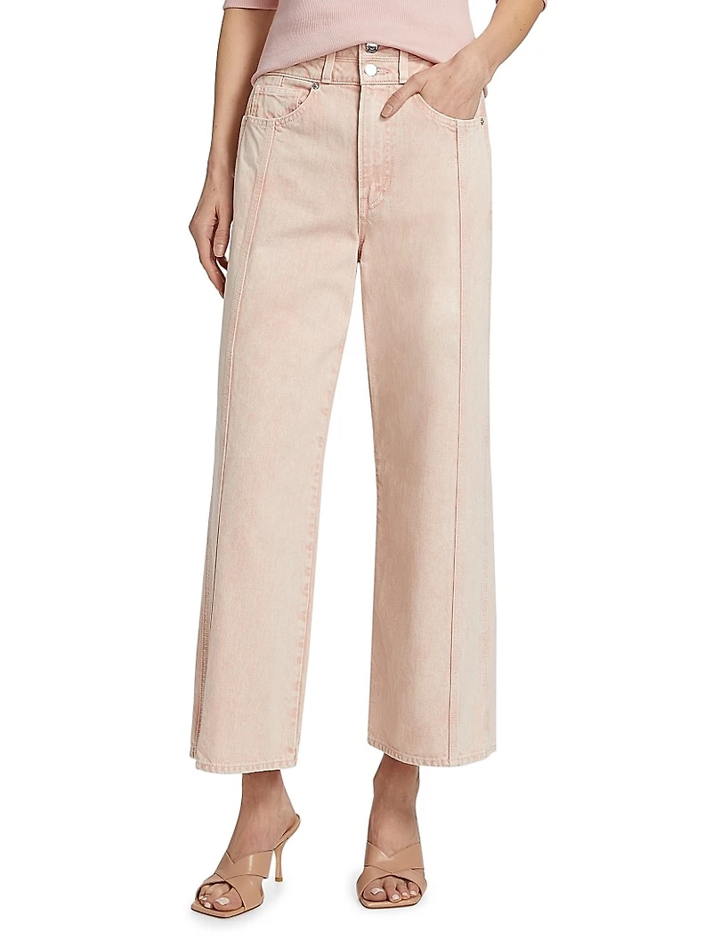 Taylor Double Cropped High-Rise Wide-Leg Jeans