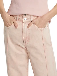Taylor Double Cropped High-Rise Wide-Leg Jeans